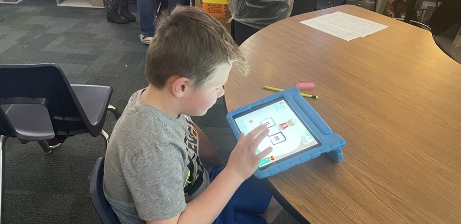 Student Using iPad