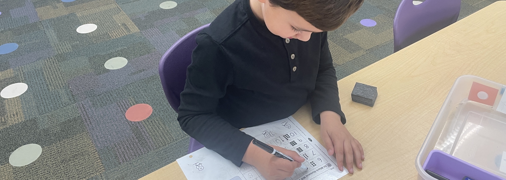 Student Focused On Work