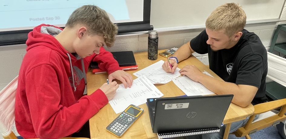 Students Completing Worksheet