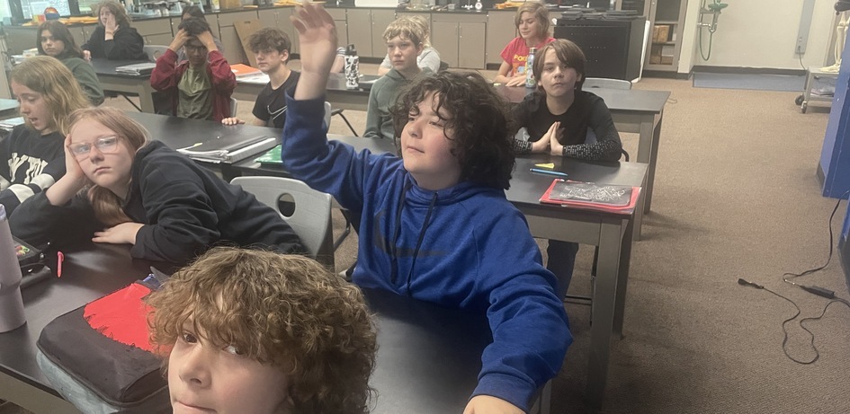 Student Raising His Hand