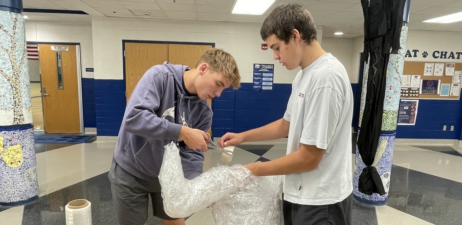 Students Creating Art Project